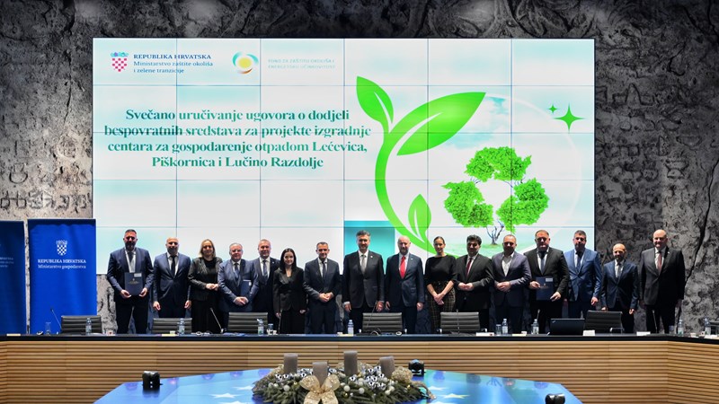 Za izgradnju tri centra za gospodarenje otpadom dodijeljeno 186 milijuna eura